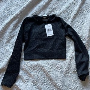 NWT AYBL speckled long sleeve crop
